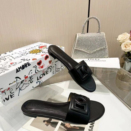 Cheap Dolce &amp; Gabbana D&amp;G Slippers For Women #1213206 Replica Wholesale [$80.00 USD] [ITEM#1213206] on Replica Dolce &amp; Gabbana D&amp;G Slippers