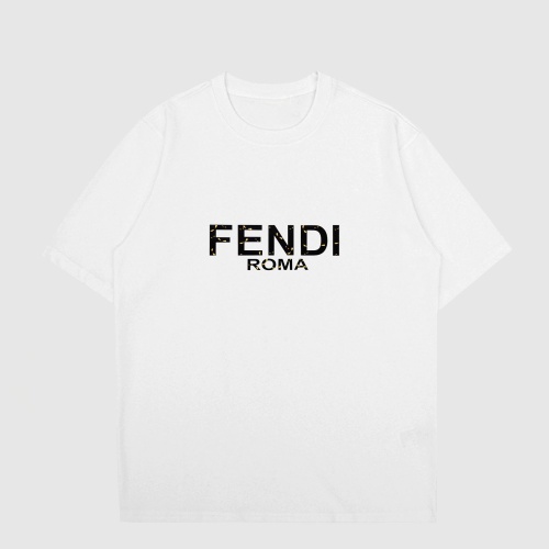 Cheap Fendi T-Shirts Short Sleeved For Unisex #1213312 Replica Wholesale [$27.00 USD] [ITEM#1213312] on Replica Fendi T-Shirts