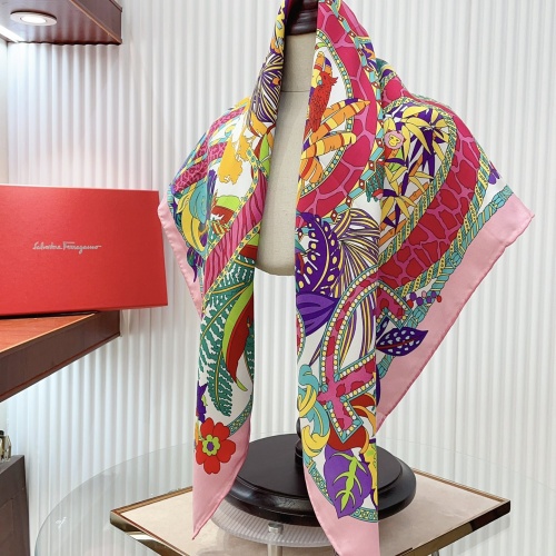 Cheap Salvatore Ferragamo Silk Square For Women #1214893 Replica Wholesale [$52.00 USD] [ITEM#1214893] on Replica Salvatore Ferragamo Scarf