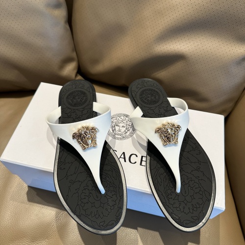 Cheap Versace Slippers For Women #1216297 Replica Wholesale [$45.00 USD] [ITEM#1216297] on Replica Versace Slippers