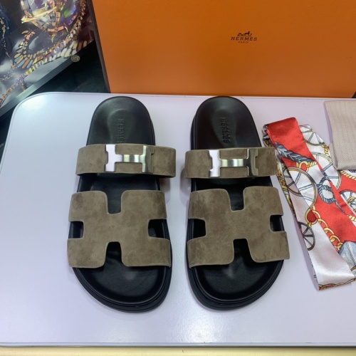 Cheap Hermes Slippers For Men #1216643 Replica Wholesale [$76.00 USD] [ITEM#1216643] on Replica Hermes Slippers