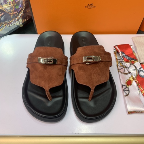 Cheap Hermes Slippers For Men #1216683 Replica Wholesale [$80.00 USD] [ITEM#1216683] on Replica Hermes Slippers