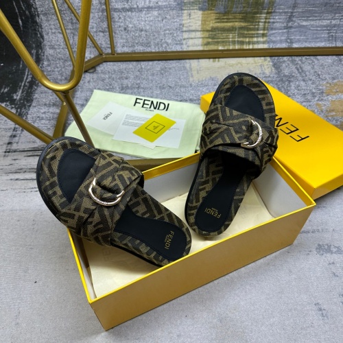 Cheap Fendi Slippers For Women #1216837 Replica Wholesale [$80.00 USD] [ITEM#1216837] on Replica Fendi Slippers