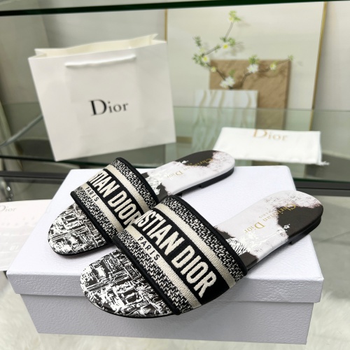 Cheap Christian Dior Slippers For Women #1216984 Replica Wholesale [$72.00 USD] [ITEM#1216984] on Replica Christian Dior Slippers