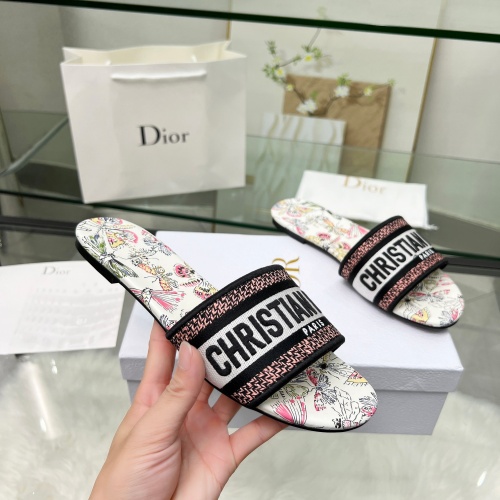 Cheap Christian Dior Slippers For Women #1216985 Replica Wholesale [$72.00 USD] [ITEM#1216985] on Replica Christian Dior Slippers