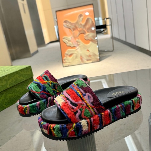 Cheap Gucci Slippers For Women #1217041 Replica Wholesale [$82.00 USD] [ITEM#1217041] on Replica Gucci Slippers