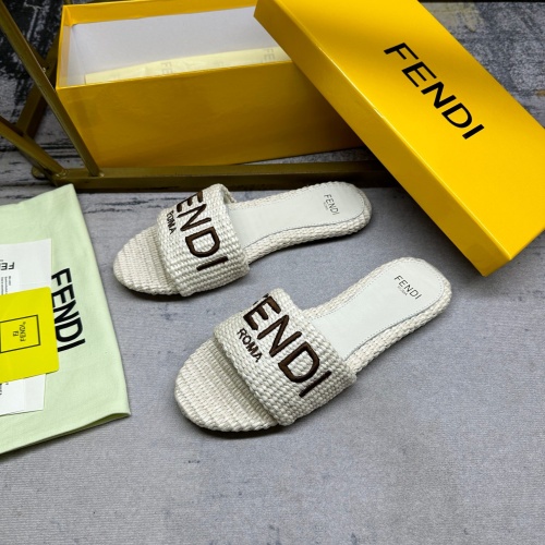 Cheap Fendi Slippers For Women #1217042 Replica Wholesale [$85.00 USD] [ITEM#1217042] on Replica Fendi Slippers