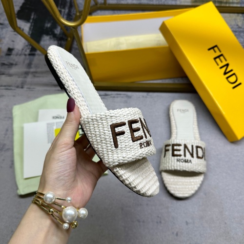 Cheap Fendi Slippers For Women #1217042 Replica Wholesale [$85.00 USD] [ITEM#1217042] on Replica Fendi Slippers