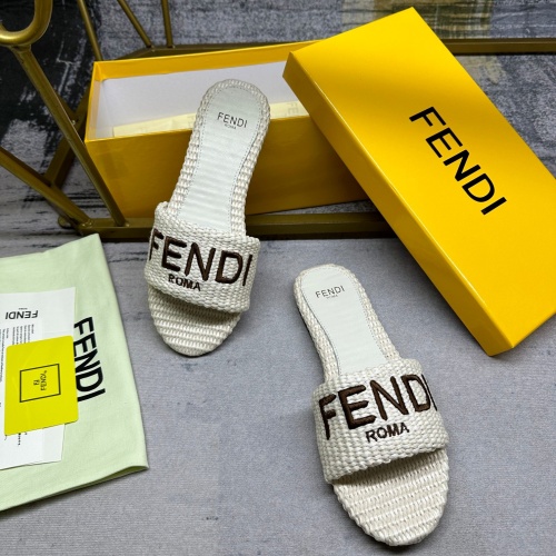 Cheap Fendi Slippers For Women #1217042 Replica Wholesale [$85.00 USD] [ITEM#1217042] on Replica Fendi Slippers