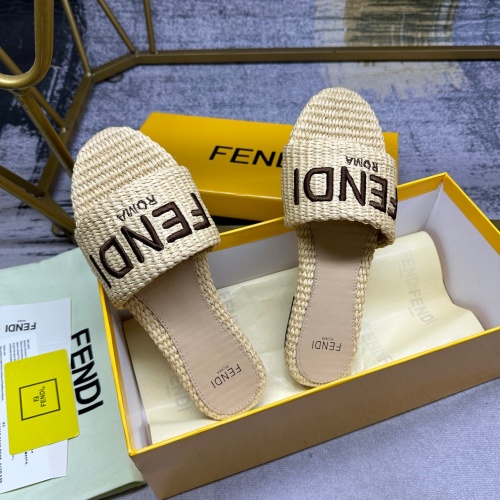 Cheap Fendi Slippers For Women #1217043 Replica Wholesale [$85.00 USD] [ITEM#1217043] on Replica Fendi Slippers