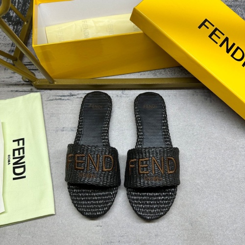 Cheap Fendi Slippers For Women #1217044 Replica Wholesale [$85.00 USD] [ITEM#1217044] on Replica Fendi Slippers