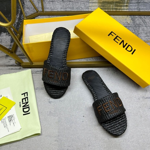 Cheap Fendi Slippers For Women #1217044 Replica Wholesale [$85.00 USD] [ITEM#1217044] on Replica Fendi Slippers