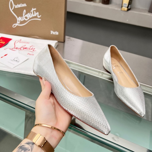 Cheap Christian Louboutin Flat Shoes For Women #1217058 Replica Wholesale [$102.00 USD] [ITEM#1217058] on Replica Christian Louboutin Flat Shoes