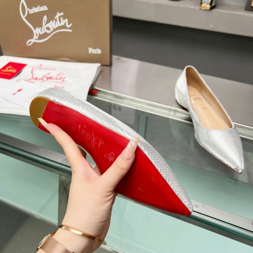 Cheap Christian Louboutin Flat Shoes For Women #1217058 Replica Wholesale [$102.00 USD] [ITEM#1217058] on Replica Christian Louboutin Flat Shoes