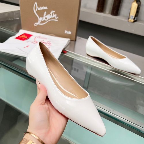 Cheap Christian Louboutin Flat Shoes For Women #1217060 Replica Wholesale [$102.00 USD] [ITEM#1217060] on Replica Christian Louboutin Flat Shoes