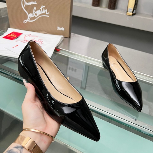 Cheap Christian Louboutin Flat Shoes For Women #1217061 Replica Wholesale [$102.00 USD] [ITEM#1217061] on Replica Christian Louboutin Flat Shoes