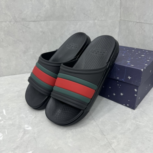 Cheap Gucci Slippers For Men #1217136 Replica Wholesale [$64.00 USD] [ITEM#1217136] on Replica Gucci Slippers