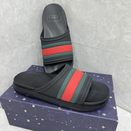 Cheap Gucci Slippers For Men #1217136 Replica Wholesale [$64.00 USD] [ITEM#1217136] on Replica Gucci Slippers