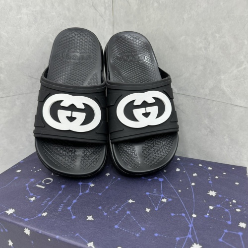 Cheap Gucci Slippers For Men #1217143 Replica Wholesale [$64.00 USD] [ITEM#1217143] on Replica Gucci Slippers