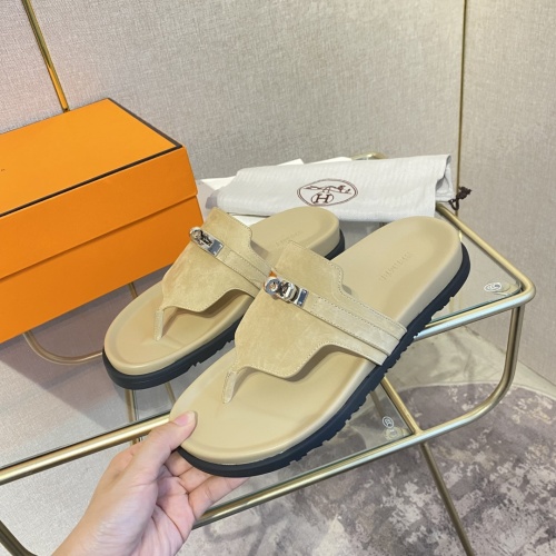 Cheap Hermes Slippers For Men #1217262 Replica Wholesale [$82.00 USD] [ITEM#1217262] on Replica Hermes Slippers