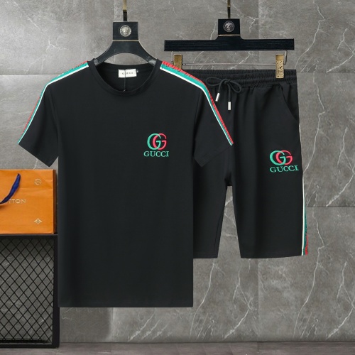 Cheap Gucci Tracksuits Short Sleeved For Men #1217847 Replica Wholesale [$56.00 USD] [ITEM#1217847] on Replica Gucci Tracksuits