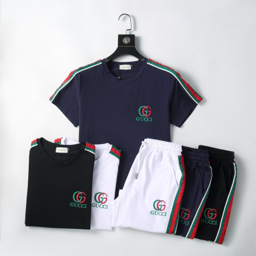 Cheap Gucci Tracksuits Short Sleeved For Men #1217847 Replica Wholesale [$56.00 USD] [ITEM#1217847] on Replica Gucci Tracksuits