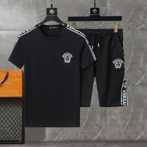 Cheap Versace Tracksuits Short Sleeved For Men #1217882 Replica Wholesale [$56.00 USD] [ITEM#1217882] on Replica Versace Tracksuits