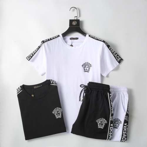 Cheap Versace Tracksuits Short Sleeved For Men #1217882 Replica Wholesale [$56.00 USD] [ITEM#1217882] on Replica Versace Tracksuits