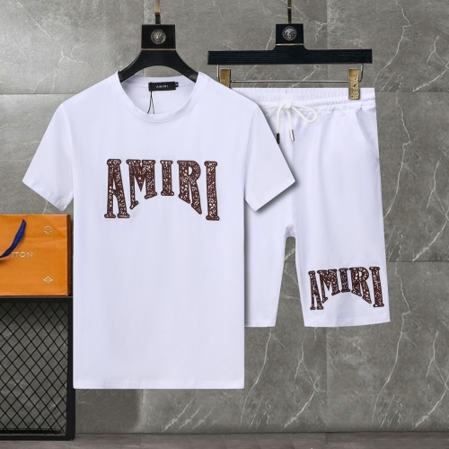 Cheap Amiri Tracksuits Short Sleeved For Men #1217883 Replica Wholesale [$56.00 USD] [ITEM#1217883] on Replica Amiri Tracksuits