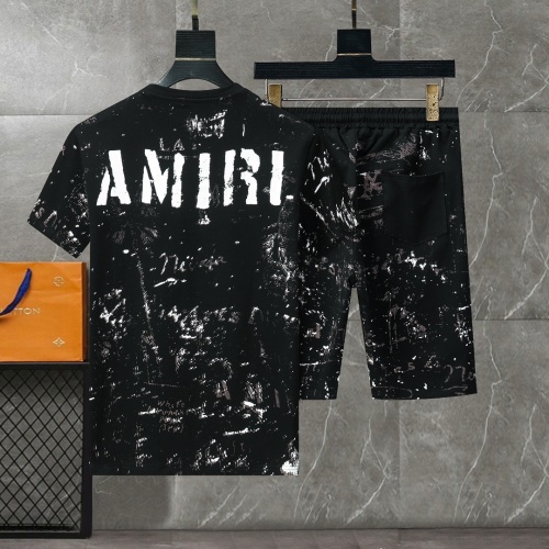 Cheap Amiri Tracksuits Short Sleeved For Men #1217888 Replica Wholesale [$56.00 USD] [ITEM#1217888] on Replica Amiri Tracksuits