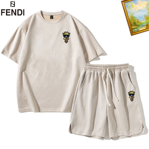 Cheap Fendi Tracksuits Short Sleeved For Men #1218039 Replica Wholesale [$48.00 USD] [ITEM#1218039] on Replica Fendi Tracksuits