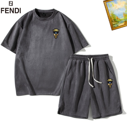 Cheap Fendi Tracksuits Short Sleeved For Men #1218040 Replica Wholesale [$48.00 USD] [ITEM#1218040] on Replica Fendi Tracksuits