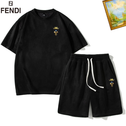 Cheap Fendi Tracksuits Short Sleeved For Men #1218041 Replica Wholesale [$48.00 USD] [ITEM#1218041] on Replica Fendi Tracksuits