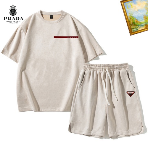 Cheap Prada Tracksuits Short Sleeved For Men #1218055 Replica Wholesale [$48.00 USD] [ITEM#1218055] on Replica Prada Tracksuits