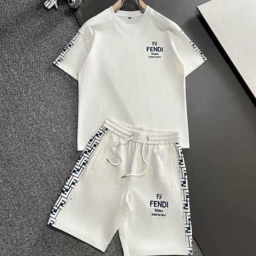 Cheap Fendi Tracksuits Short Sleeved For Men #1218296 Replica Wholesale [$85.00 USD] [ITEM#1218296] on Replica Fendi Tracksuits