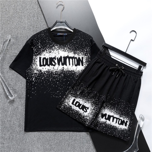 Cheap Louis Vuitton LV Tracksuits Short Sleeved For Men #1218897 Replica Wholesale [$48.00 USD] [ITEM#1218897] on Replica Louis Vuitton LV Tracksuits