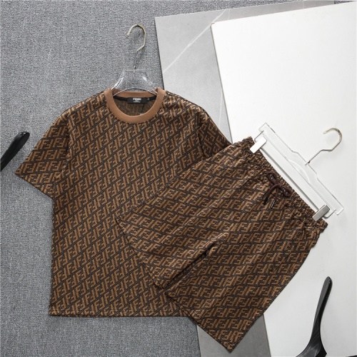 Cheap Fendi Tracksuits Short Sleeved For Men #1218937 Replica Wholesale [$48.00 USD] [ITEM#1218937] on Replica Fendi Tracksuits