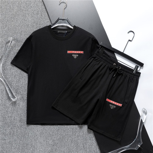 Cheap Prada Tracksuits Short Sleeved For Men #1218953 Replica Wholesale [$48.00 USD] [ITEM#1218953] on Replica Prada Tracksuits