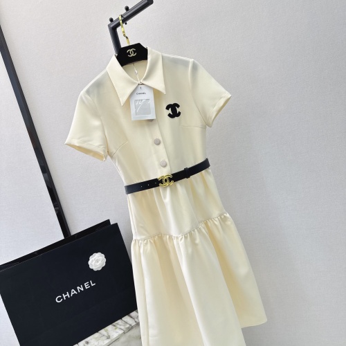 Cheap Chanel Dresses Short Sleeved For Women #1219072 Replica Wholesale [$132.00 USD] [ITEM#1219072] on Replica Chanel Dresses