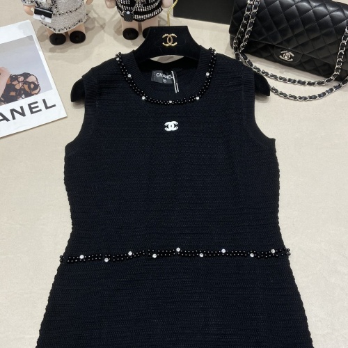 Cheap Chanel Dresses Sleeveless For Women #1219074 Replica Wholesale [$108.00 USD] [ITEM#1219074] on Replica Chanel Dresses