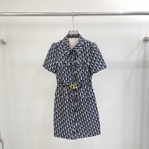 Cheap Christian Dior Dresses Short Sleeved For Women #1219080 Replica Wholesale [$128.00 USD] [ITEM#1219080] on Replica Christian Dior Dresses