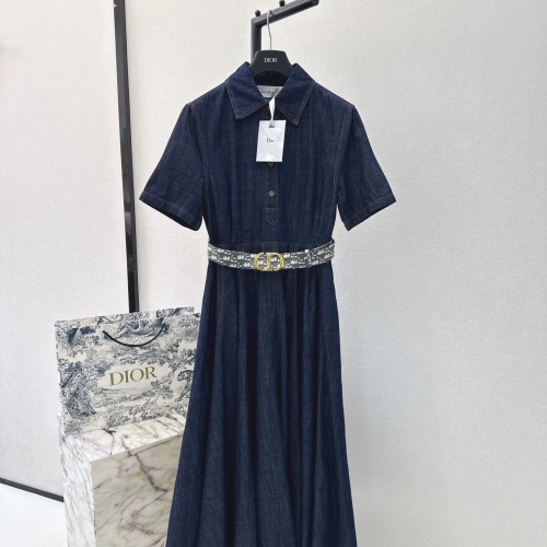 Cheap Christian Dior Dresses Short Sleeved For Women #1219087 Replica Wholesale [$158.00 USD] [ITEM#1219087] on Replica Christian Dior Dresses