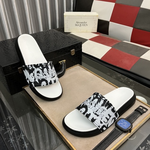 Cheap Alexander McQueen Slippers For Men #1220144 Replica Wholesale [$48.00 USD] [ITEM#1220144] on Replica Alexander McQueen Slippers