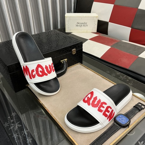 Cheap Alexander McQueen Slippers For Men #1220148 Replica Wholesale [$48.00 USD] [ITEM#1220148] on Replica Alexander McQueen Slippers