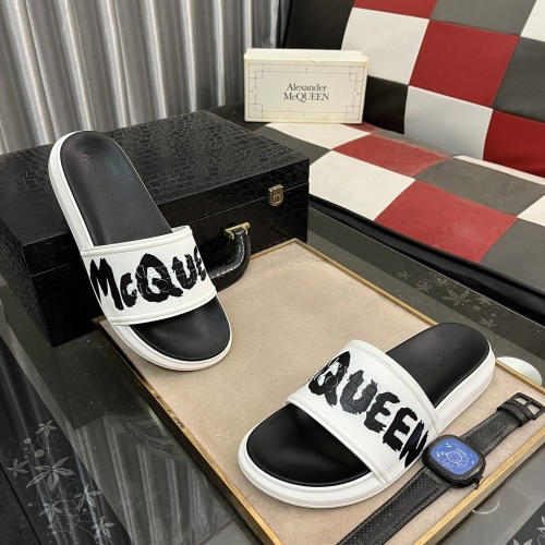 Cheap Alexander McQueen Slippers For Men #1220152 Replica Wholesale [$48.00 USD] [ITEM#1220152] on Replica Alexander McQueen Slippers