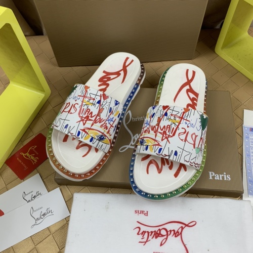 Cheap Christian Louboutin CL Slippers For Men #1220165 Replica Wholesale [$72.00 USD] [ITEM#1220165] on Replica Christian Louboutin CL Slippers