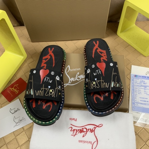 Cheap Christian Louboutin CL Slippers For Men #1220168 Replica Wholesale [$72.00 USD] [ITEM#1220168] on Replica Christian Louboutin CL Slippers