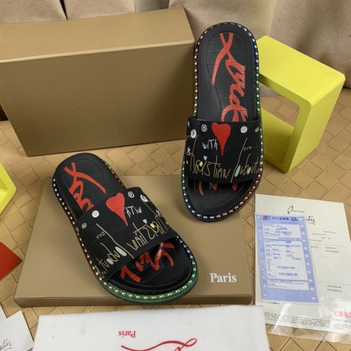 Cheap Christian Louboutin CL Slippers For Men #1220168 Replica Wholesale [$72.00 USD] [ITEM#1220168] on Replica Christian Louboutin CL Slippers