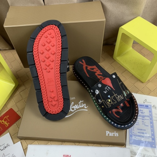 Cheap Christian Louboutin CL Slippers For Men #1220168 Replica Wholesale [$72.00 USD] [ITEM#1220168] on Replica Christian Louboutin CL Slippers