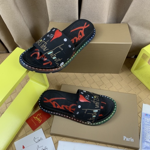 Cheap Christian Louboutin CL Slippers For Men #1220168 Replica Wholesale [$72.00 USD] [ITEM#1220168] on Replica Christian Louboutin CL Slippers